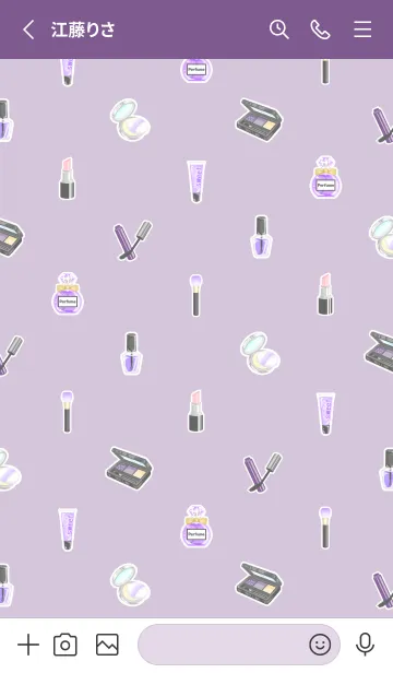 [LINE着せ替え] Cosmetics -dusty purple-【修正版】の画像2