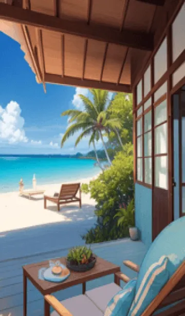 [LINE着せ替え] 海辺のバケーションコテージ 770c9の画像1