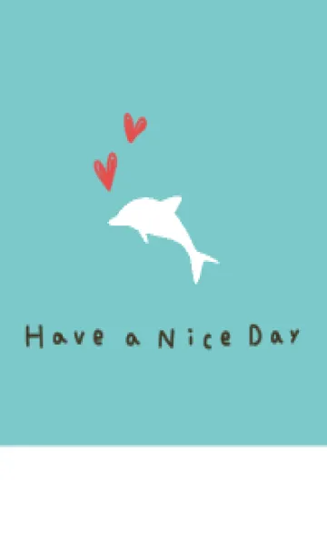 [LINE着せ替え] 水色とホワイト。イルカ。の画像1