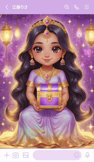 [LINE着せ替え] Purple Lakshmi  Win Lottery & Rich (JP)の画像2