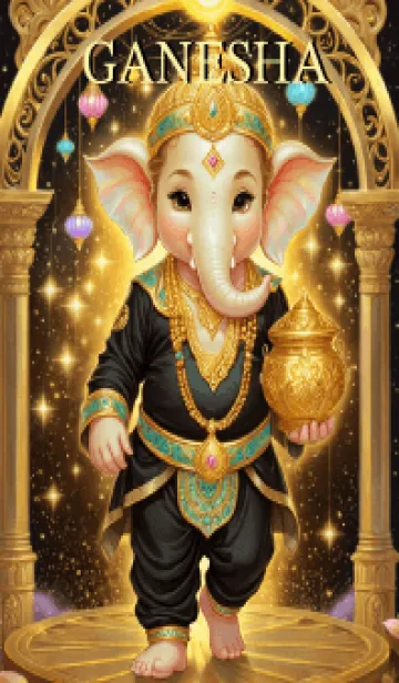 [LINE着せ替え] Black Ganesha Win Lottory  Rich  (JP)の画像1