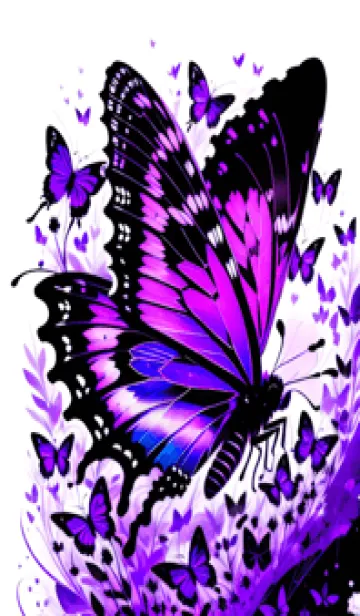 [LINE着せ替え] 幸運な紫の蝶 - 運気を高める Zb0WXの画像1