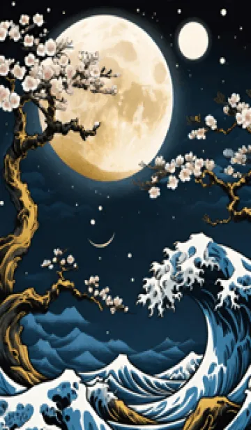 [LINE着せ替え] 浮世絵 山海桜花 NXLxMの画像1