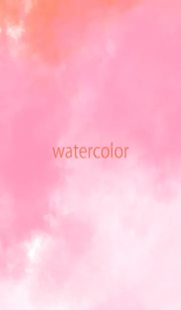 [LINE着せ替え] watercolor pink&orange 60の画像1