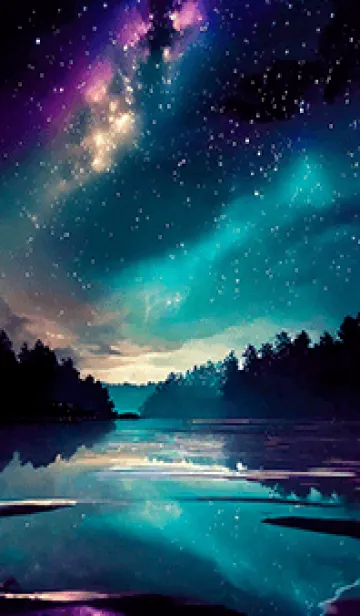 [LINE着せ替え] 綺麗な星空の夜景着せかえ#1258の画像1