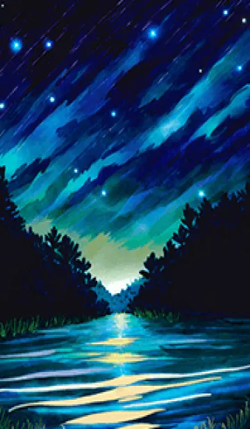 [LINE着せ替え] 綺麗な星空の夜景着せかえ#1253の画像1