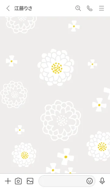 [LINE着せ替え] 白い花 ダンス10の画像2