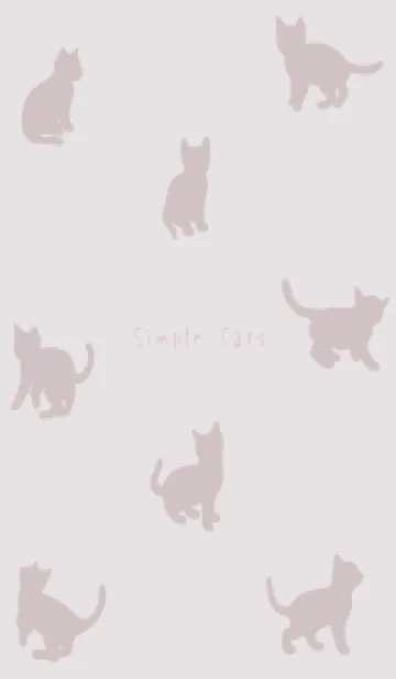 [LINE着せ替え] シンプルな子猫柄 :ピンクベージュの画像1