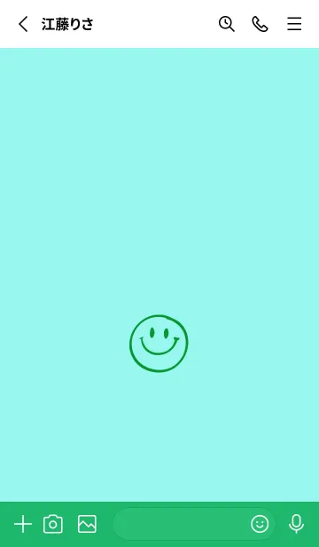 [LINE着せ替え] シンプル ミニ スマイル 152の画像2