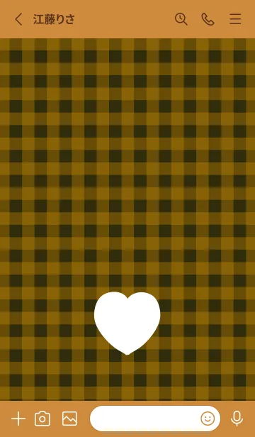 [LINE着せ替え] ハート ギンガムチェック .28の画像2