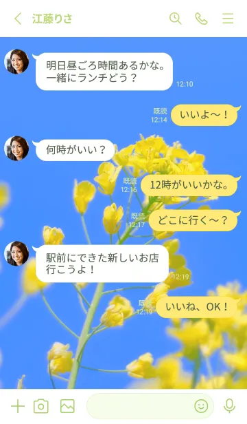 [LINE着せ替え] Canola Flower Photo #1-3 Not AIの画像3