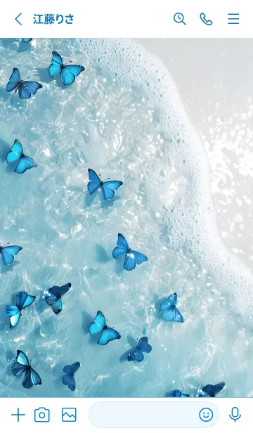 [LINE着せ替え] バタフライビーチの画像2