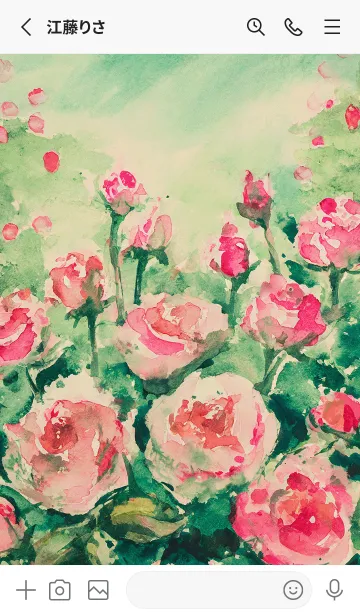 [LINE着せ替え] 薔薇(バラ)の花の着せかえ(R4166)の画像2