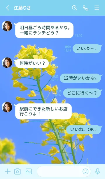 [LINE着せ替え] Canola Flower Photo #2-3 Not AIの画像3