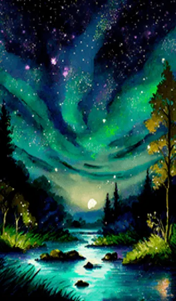 [LINE着せ替え] 綺麗な星空の夜景着せかえ#1245の画像1