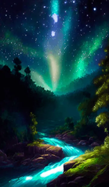 [LINE着せ替え] 綺麗な星空の夜景着せかえ#1248の画像1