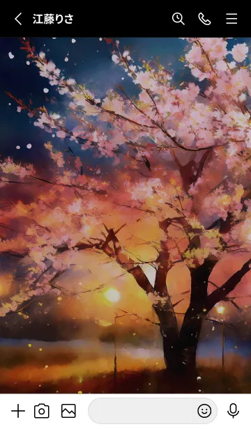 [LINE着せ替え] 美しい夜桜の着せかえ#1089の画像2