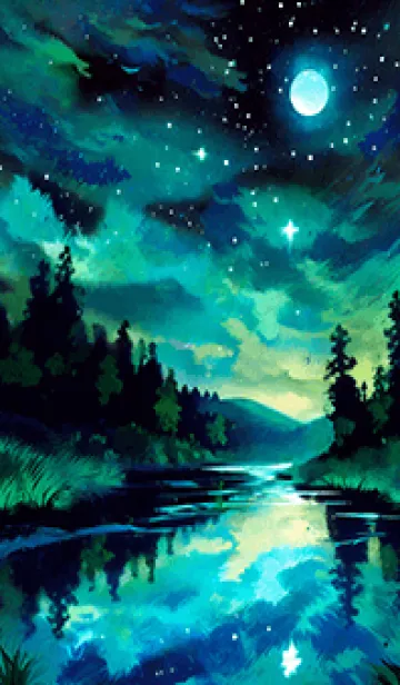 [LINE着せ替え] 綺麗な星空の夜景着せかえ#1250の画像1