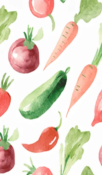 [LINE着せ替え] 【シンプル】お野菜の着せかえ#990の画像1