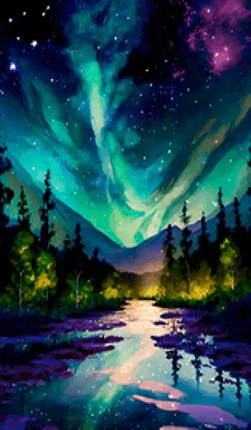 [LINE着せ替え] 綺麗な星空の夜景着せかえ#1262の画像1