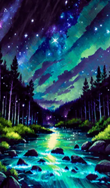 [LINE着せ替え] 綺麗な星空の夜景着せかえ#1263の画像1