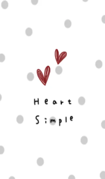 [LINE着せ替え] ホワイト×水玉とラフハート。の画像1