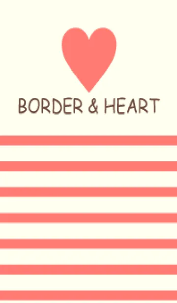 [LINE着せ替え] BORDER & HEART -LIGHTORANGE-の画像1