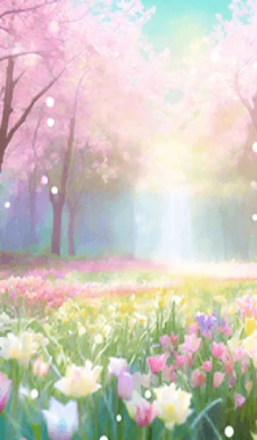 [LINE着せ替え] 優美な春の風景の着せかえ(Spring-844)の画像1