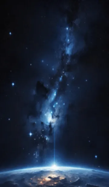 [LINE着せ替え] 外太空 ブラック 9snuAの画像1