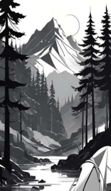 [LINE着せ替え] 山のスケッチ 31dJRの画像1