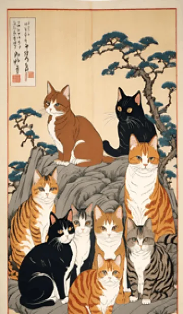 [LINE着せ替え] 浮世絵 猫 z8MfPの画像1