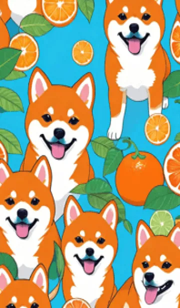 [LINE着せ替え] Smiling Shiba Inu 1nUfOの画像1