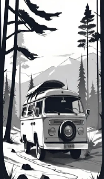 [LINE着せ替え] 山のスケッチ YdNrtの画像1