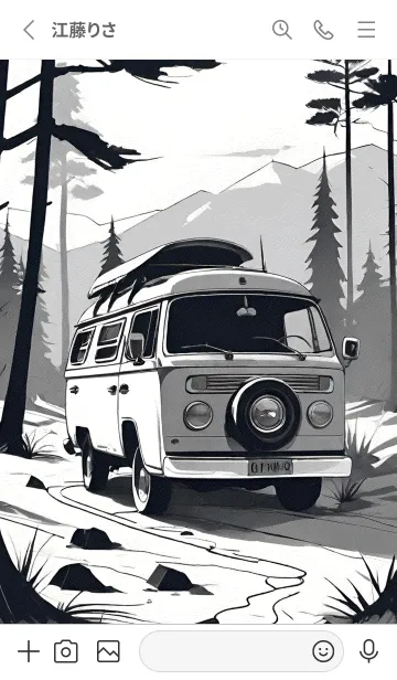 [LINE着せ替え] 山のスケッチ YdNrtの画像2