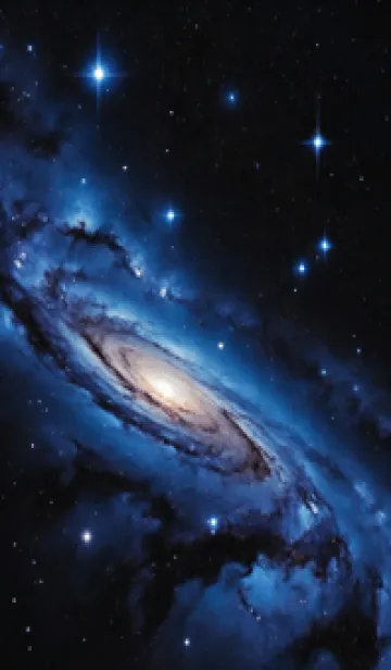 [LINE着せ替え] 外太空 ブラック otkkfの画像1