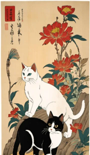 [LINE着せ替え] 浮世絵 猫 Gx5YAの画像1