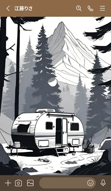 [LINE着せ替え] 山のスケッチ YRH4Bの画像2