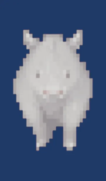 サイのドット絵のきせかえ Beige 05の着せ替えメイン画像