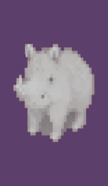 [LINE着せ替え] サイのドット絵のきせかえ Purple 05の画像1