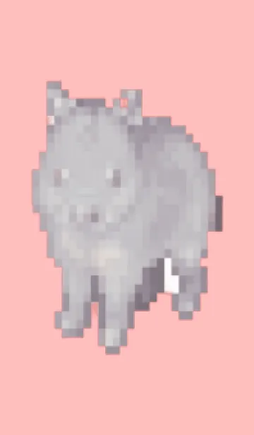 [LINE着せ替え] サイのドット絵のきせかえ Pink 02の画像1