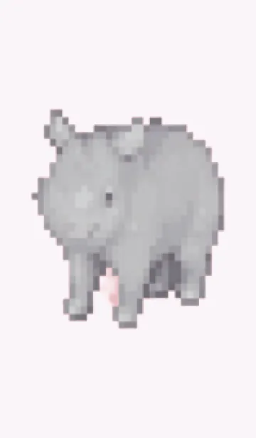 [LINE着せ替え] サイのドット絵のきせかえ Purple 03の画像1