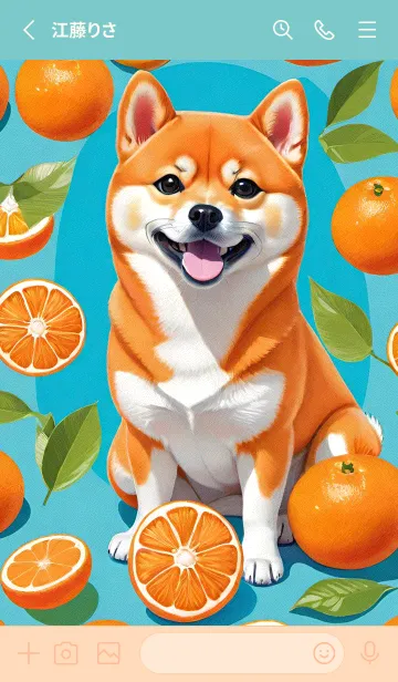 [LINE着せ替え] Smiling Shiba Inu niMxrの画像2