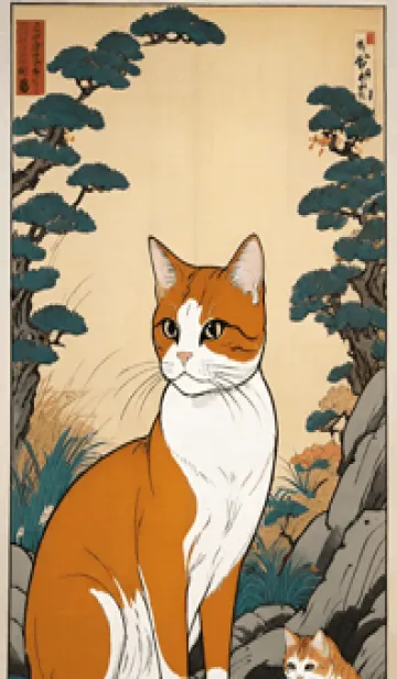 [LINE着せ替え] 浮世絵 猫 jbLEaの画像1