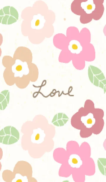 [LINE着せ替え] かわいい花と葉っぱ2の画像1