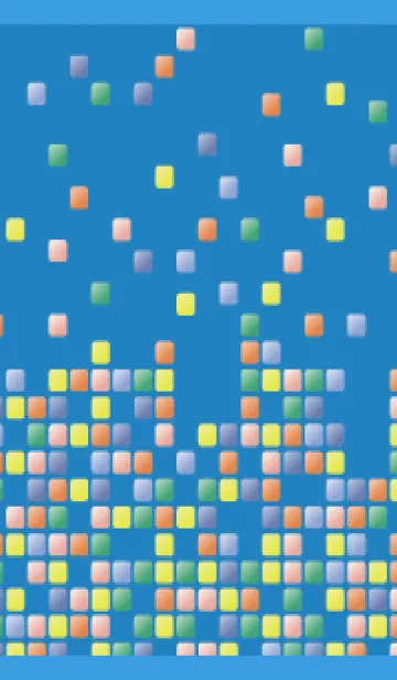 [LINE着せ替え] 落下するブロック 青色の画像1