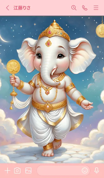 [LINE着せ替え] White_Ganesha Win Lotterry & Rich (JP)の画像2