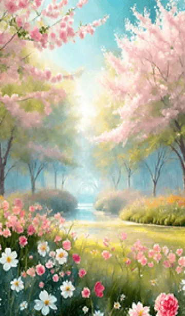 [LINE着せ替え] 優美な春の風景の着せかえ(Spring-848)の画像1