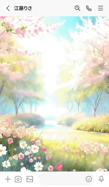 [LINE着せ替え] 優美な春の風景の着せかえ(Spring-848)の画像2