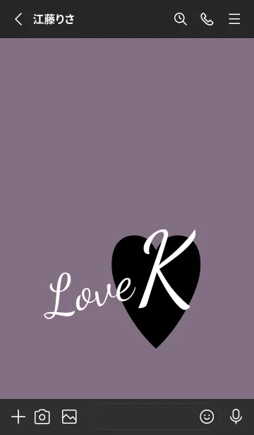 [LINE着せ替え] ラブ イニシャル ”K” 26の画像2