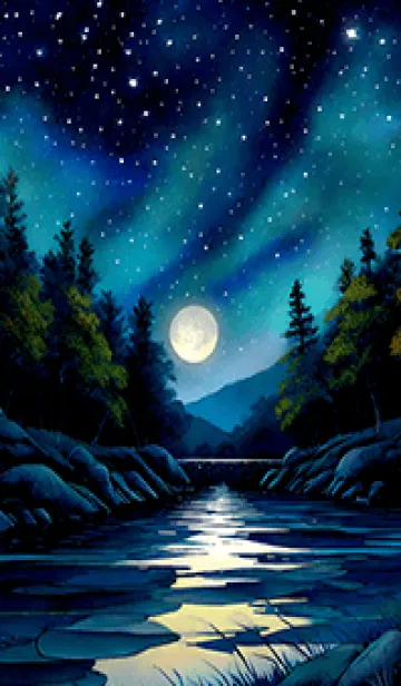 [LINE着せ替え] 綺麗な星空の夜景着せかえ#1274の画像1